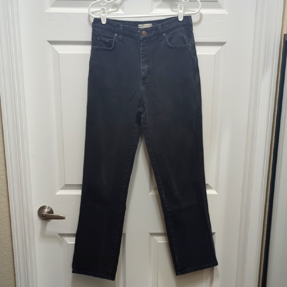 Lee Relaxed Straight Leg Black Jeans 8